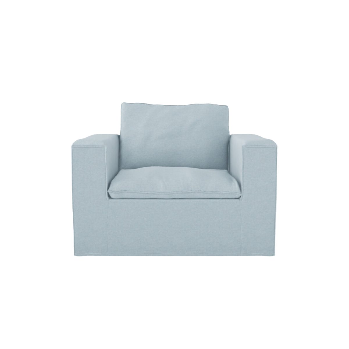 Luca Fåtölj Baby Blue. Fåtölj med stilren design och avtagbar klädsel.