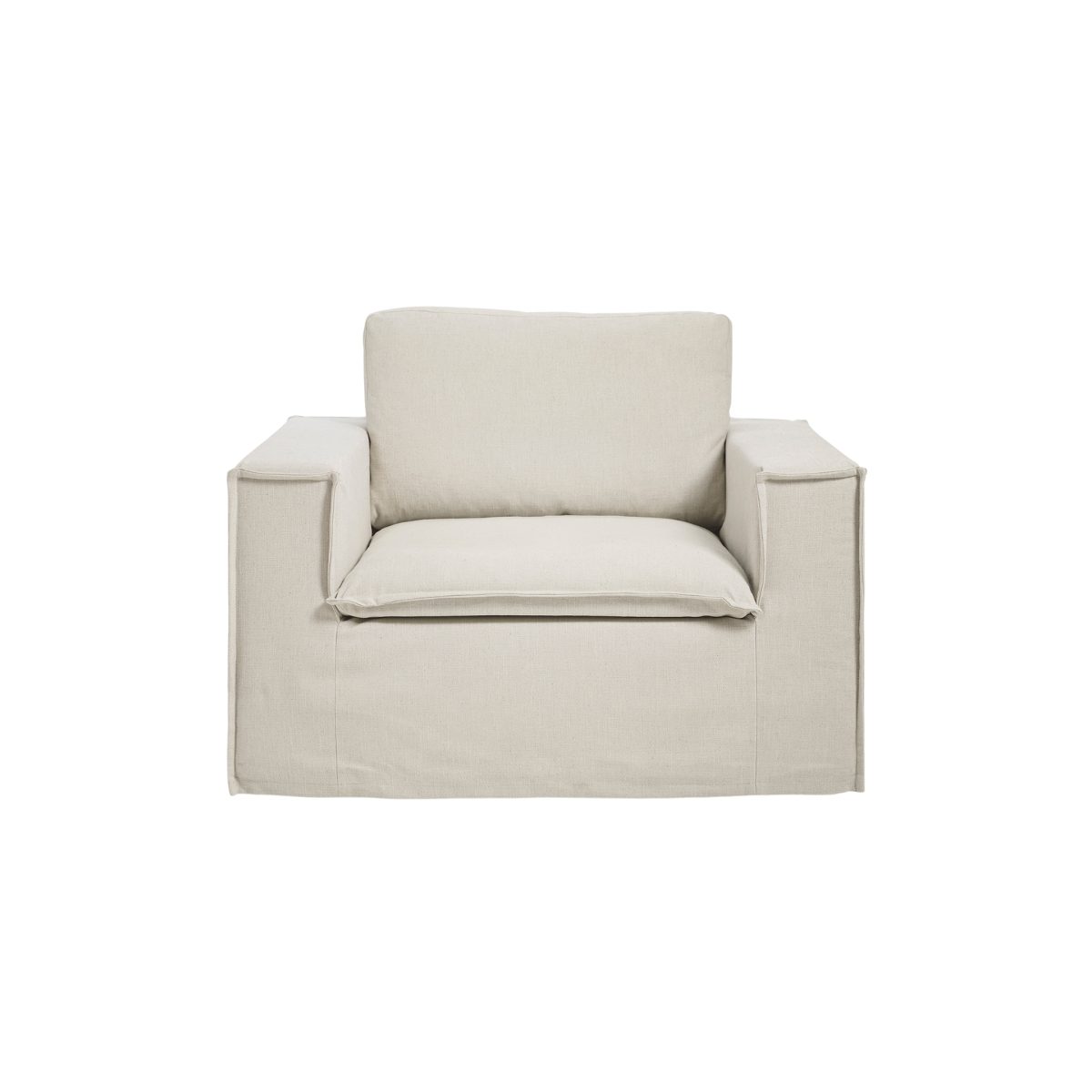 Luca Fåtölj Off White. Fåtölj med stilren design och avtagbar klädsel.