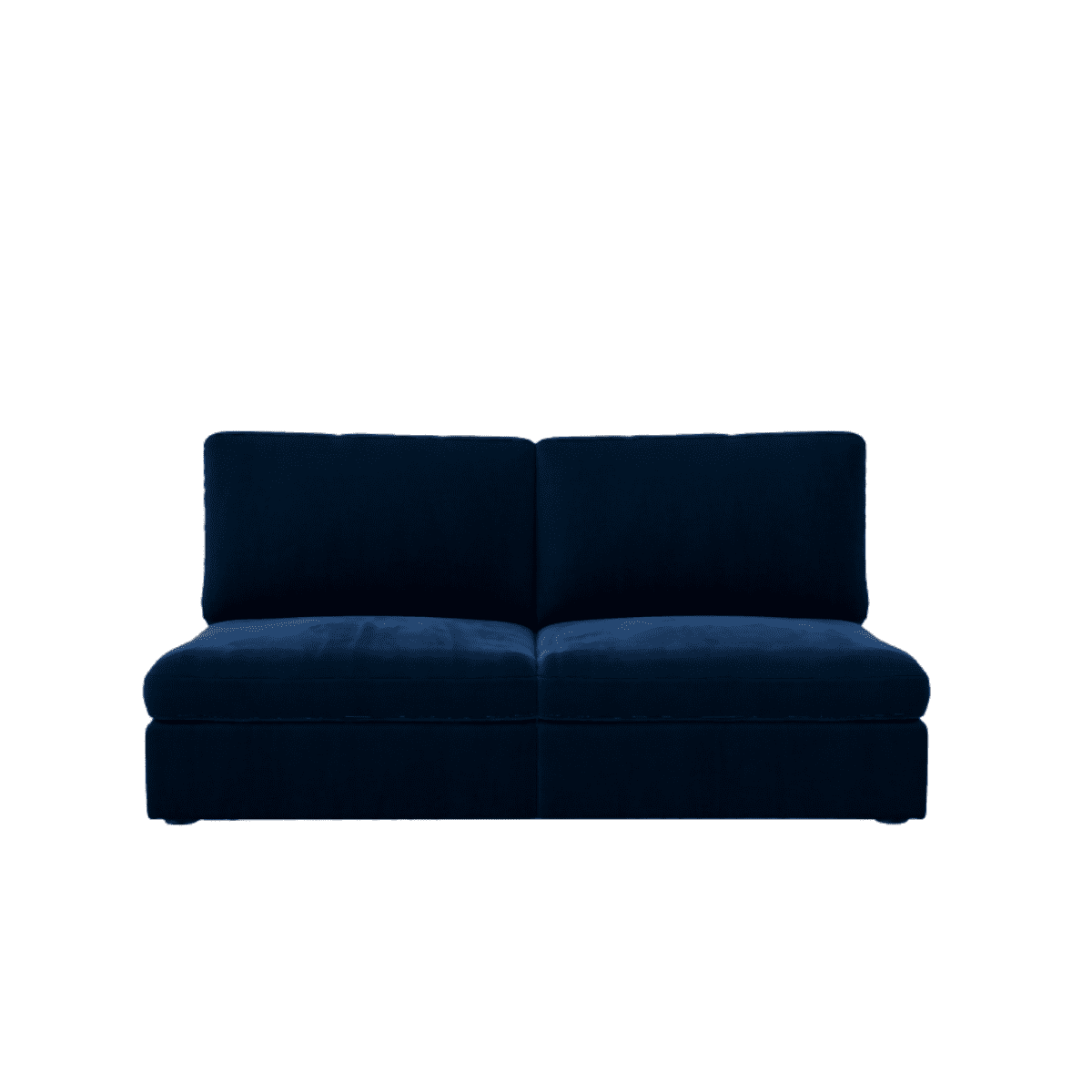 Lucie Grande 2-Sitssoffa (utan armstöd) Deep Blue. Lucie är en djup och rymlig modulsoffa i mörkblå sammet.
