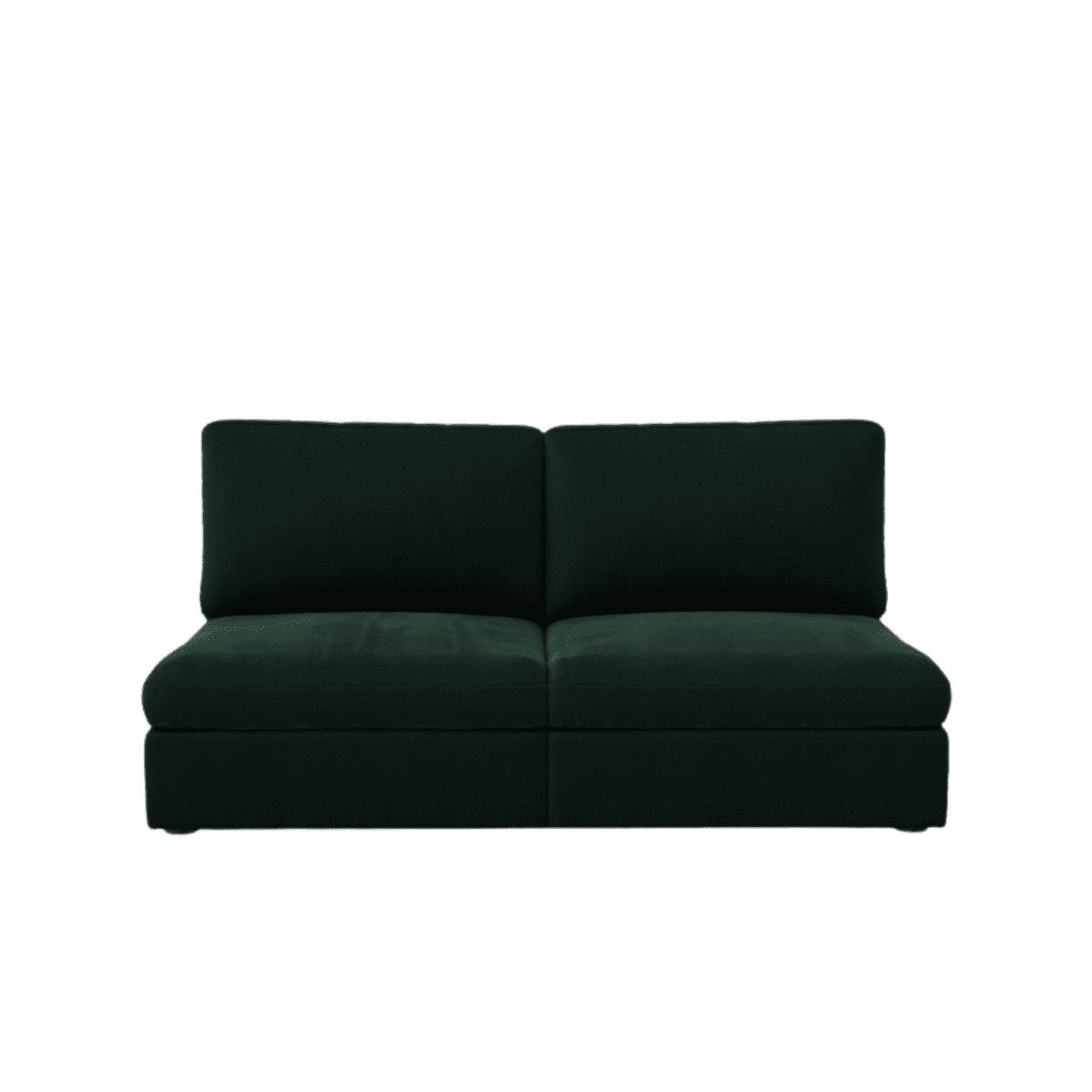 Lucie Grande 2-Sitssoffa (utan armstöd) Emerald Green. Lucie är en djup och rymlig modulsoffa i mörkgrön sammet.