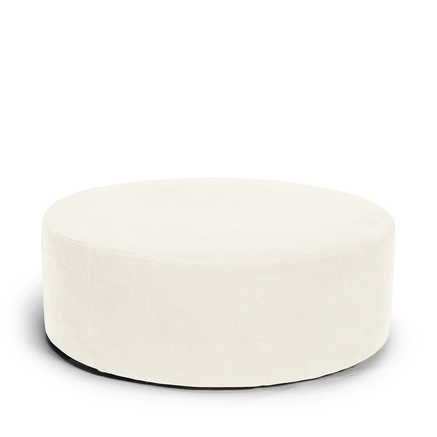 Blanca fotpall sittpuff puff vit linne Melimeli