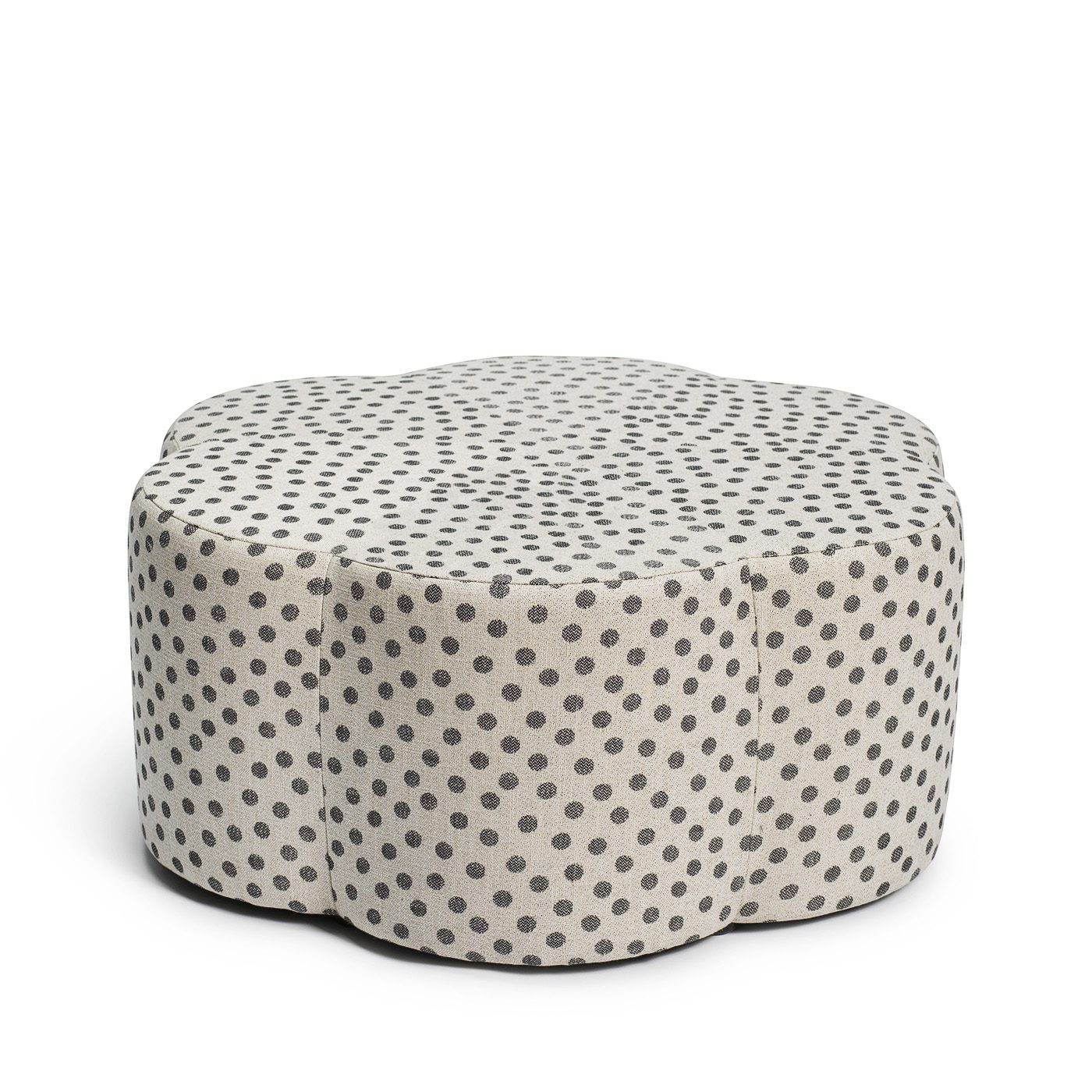 Flora Fotpall Prickig. Flora i prickigt linnetyg tillhör vår härliga serie fotpallar inspirerad av blommor.