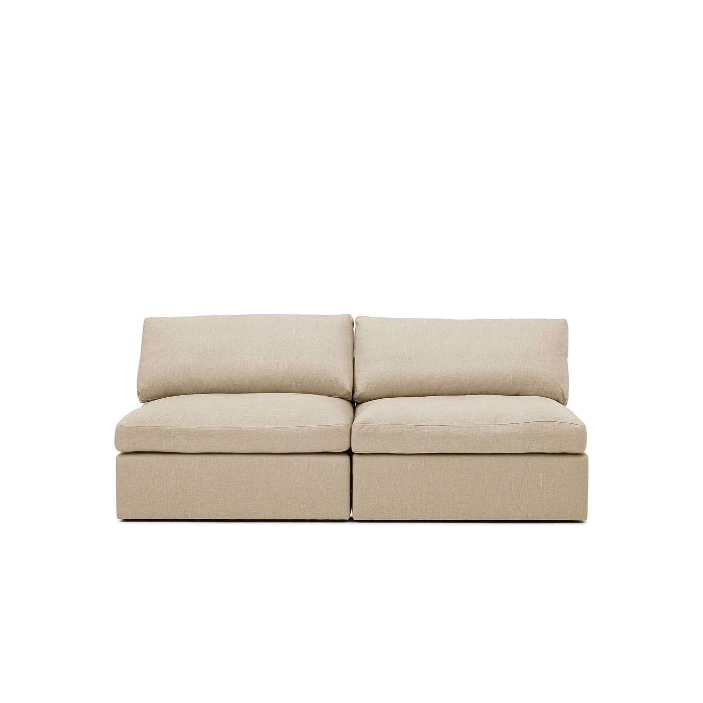 Lucie Grande 3-Sitssoffa (utan armstöd) Khaki är en modulsoffa i beige linne från Melimeli