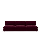 Lucie Grande 3-Sitssoffa (utan armstöd) Ruby Red. Lucie är en djup och rymlig modulsoffa i röd sammet.