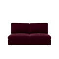 Lucie Grande 2-Seat Sofa (Without Armrests) Ruby Red