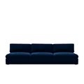 Lucie Grande 3-Seat Sofa (Without Armrests) Deep Blue