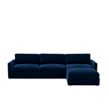Lucie Grande 3-Sitssoffa (med fotpall) Deep Blue
