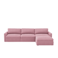 Lucie Grande 3-Sitssoffa (med fotpall) Dusty Pink