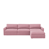 Lucie Grande 3-Sitssoffa (med fotpall) Dusty Pink