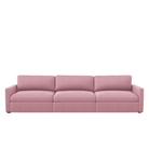 Lucie Grande 3-Sitssoffa Dusty Pink. Lucie är en djup och rymlig modulsoffa i rosa sammet.
