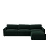 Lucie Grande 3-Sitssoffa (med fotpall) Emerald Green