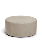 Blanca Fotpall Khaki 70 cm sittpuff i beige linne från Melimeli