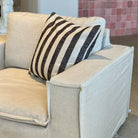 Luca Armchair Off White fåtölj linne beige ljusgrå Melimeli