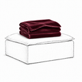 Cover Luca Footstool Ruby Red