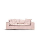 Luca 2-Sitssoffa Blush är en rosa soffa i linne från Melimeli