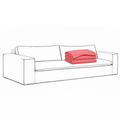 Trekk Luca Grande 3-Seters Sofa Coral