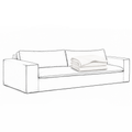 Klädsel Luca Grande 3-Sitssoffa True White