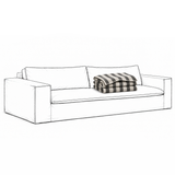 Cover Luca Grande 3-Seat Sofa Stripe Black