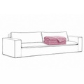 Klädsel Luca Original 3-Sitssoffa Dusty Pink
