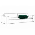 Trekk Luca Original 3-Seter Sofa Emerald Green