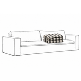 Trekk Luca Original 3-Seters Sofa Stripete Svart