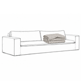 Trekk Luca Original 3-Seters Sofa Prikkete Svart