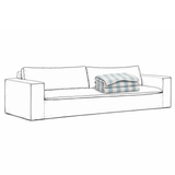 Trekk Luca Original 3-Seters Sofa Stripete Lyseblå