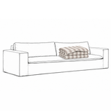 Trekk Luca Original 3-Seter Sofa Stripete Brun