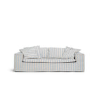 Randig soffa i linne