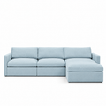 Lucie Grande 3-Sitssoffa (med fotpall) Baby Blue