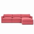 Lucie Grande 3-Sitssoffa (med fotpall) Coral