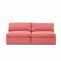 Lucie Grande 2-Seat Sofa (Without Armrests) Coral