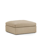 Lucie fotpall khaki sittpuff puff linne beige MELIMELI