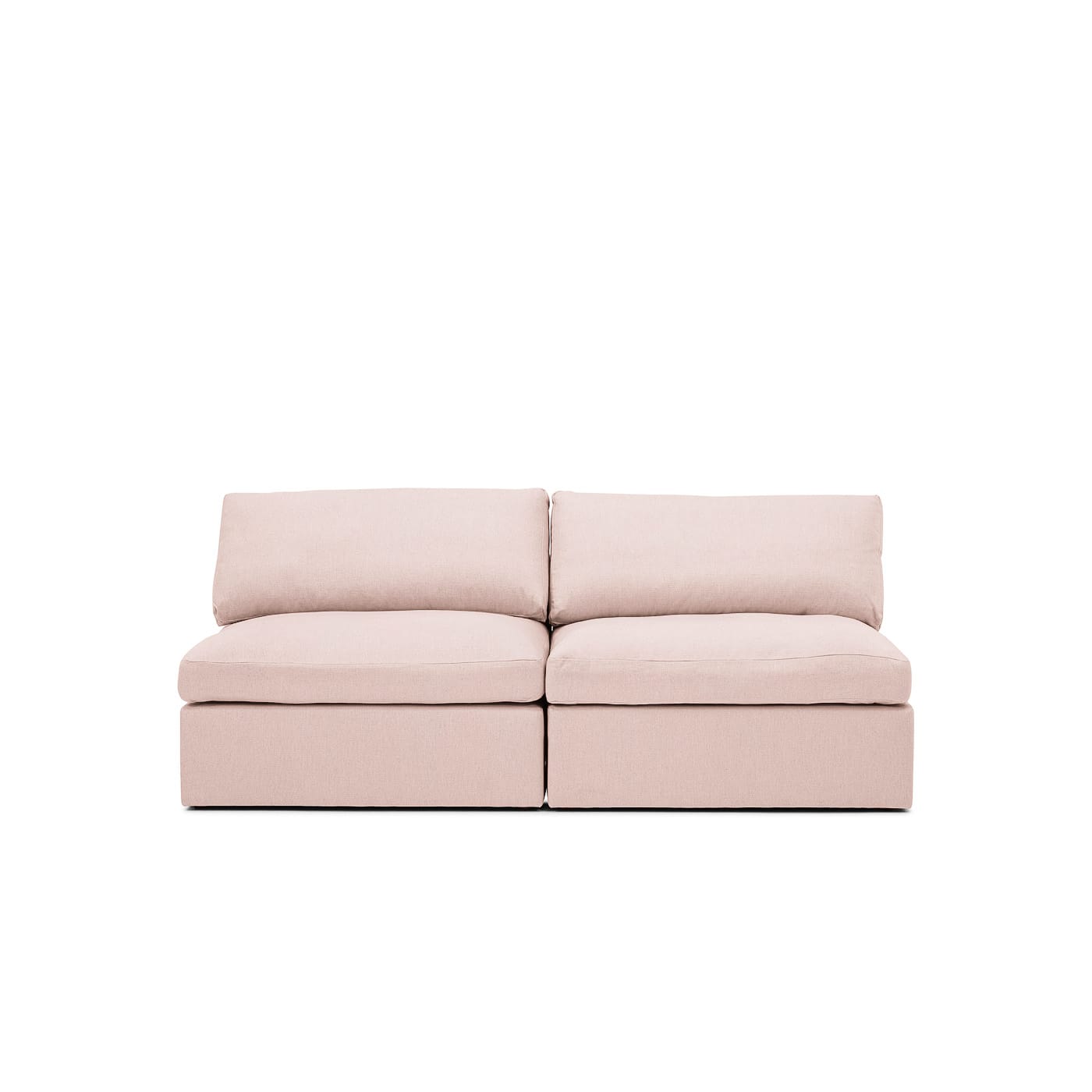 Lucie Grande 2-Sitssoffa (utan armstöd) Blush är en modulsoffa i beige linne från Melimeli
