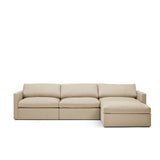 Lucie Grande 3-Sitssoffa (med fotpall) Khaki