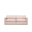 Lucie Grande 2-Sitssoffa Blush är en modulsoffa i rosa linne från Melimeli
