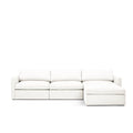 Lucie Grande 3-Sitssoffa (med fotpall) True White
