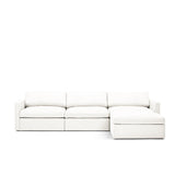 Lucie Grande 3-Sitssoffa (med fotpall) True White