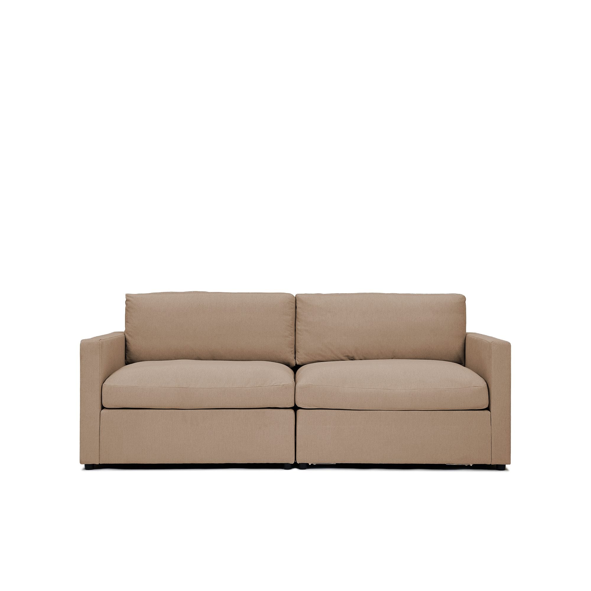 Lucie 2-sitssoffa i brun beige chenille från Melimeli