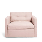 Dahlia Loveseat Blush rosa fåtölj rymlig stor linne Melimeli