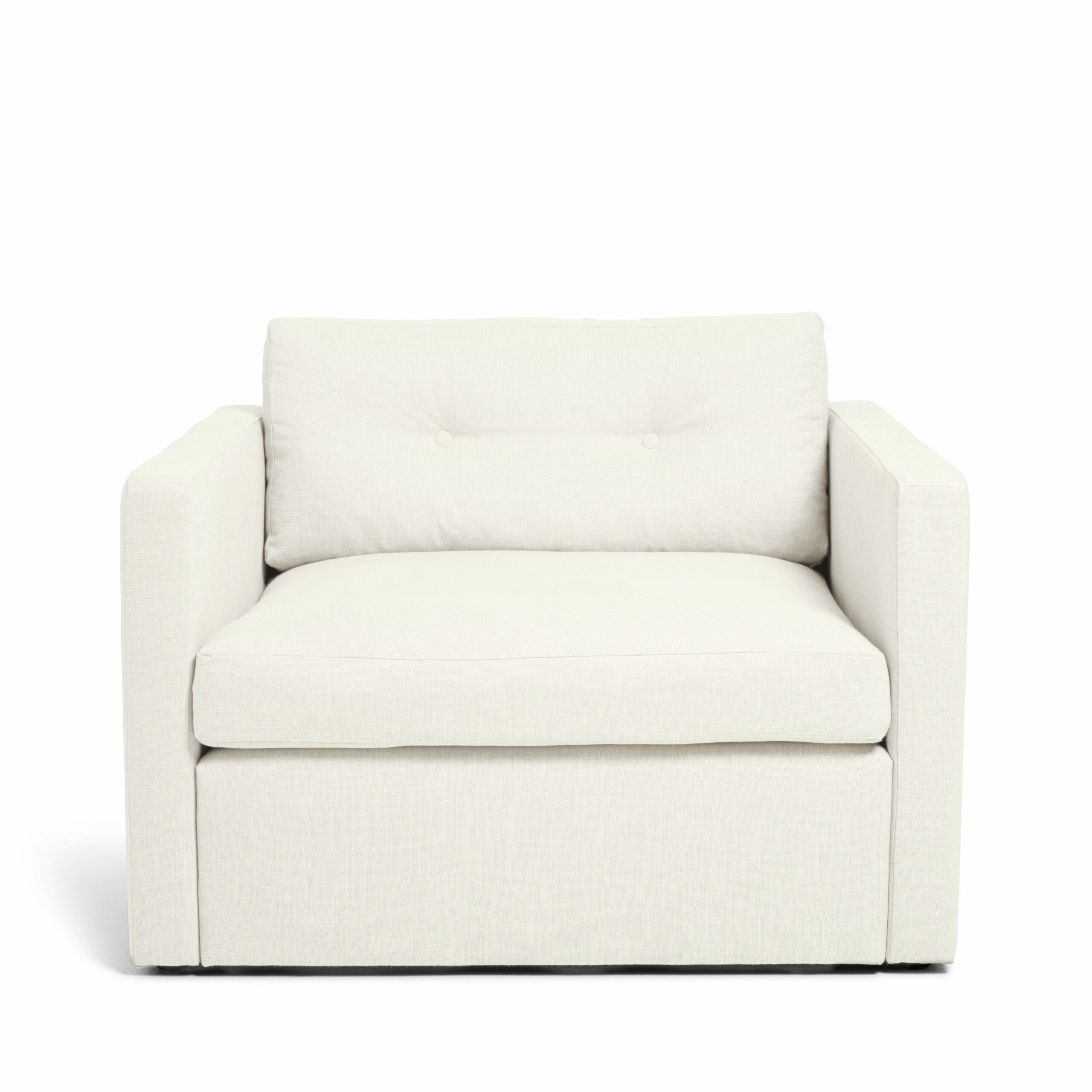 Dahlia Loveseat True White vit fåtölj rymlig stor Melimeli