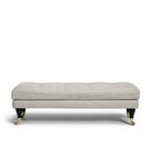 Ester sittbänk off white ljusgrå beige bänk hjul mässing