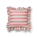 Kuddfodral Volang Randigt Coral 50x50 cm