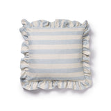 Pillowcase Ruffle Striped Light Blue 50x50 cm