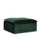 Luca Ottoman Emerald Green fotpall sittpuff grön mörkgrön sammet avtagbar klädsel Melimeli