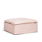 Luca Fotpall sittpuff puff divan schäslong rosa linne avtagbar klädsel Melimeli