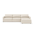 Lucie Grande 3-Sitssoffa (med fotpall) Eggshell