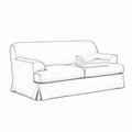 Cover Frances 2-Seat Sofa True White