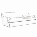 Cover Frances 3-Seat Sofa True White