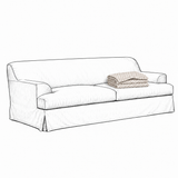 Cover Frances 3-Seat Sofa Dotted Brown
